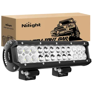 12 Inch 72W 5000LM Double Row Spot Flood Led Light Bar