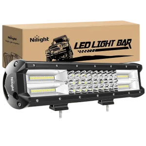 15 Inch 216W 21600LM Triple Row Spot Flood Led Light Bar