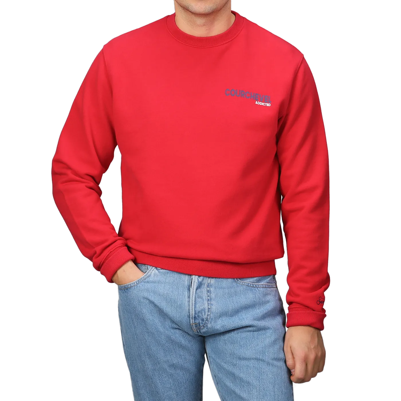 Bright Red Cotton Courchevel Sweater