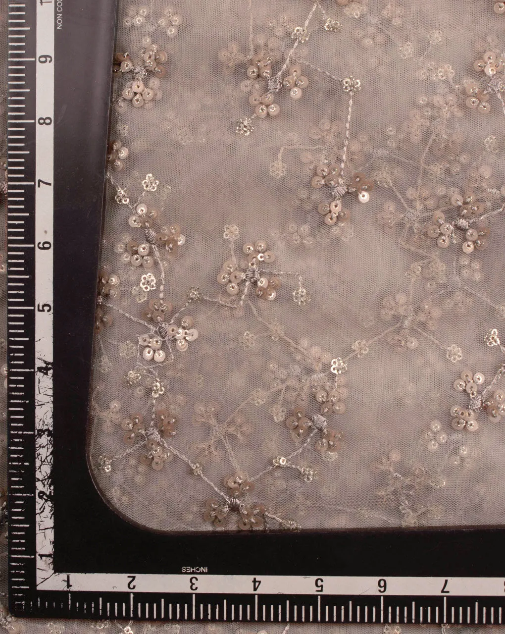 Embroidery Sequins Work Net Fabric