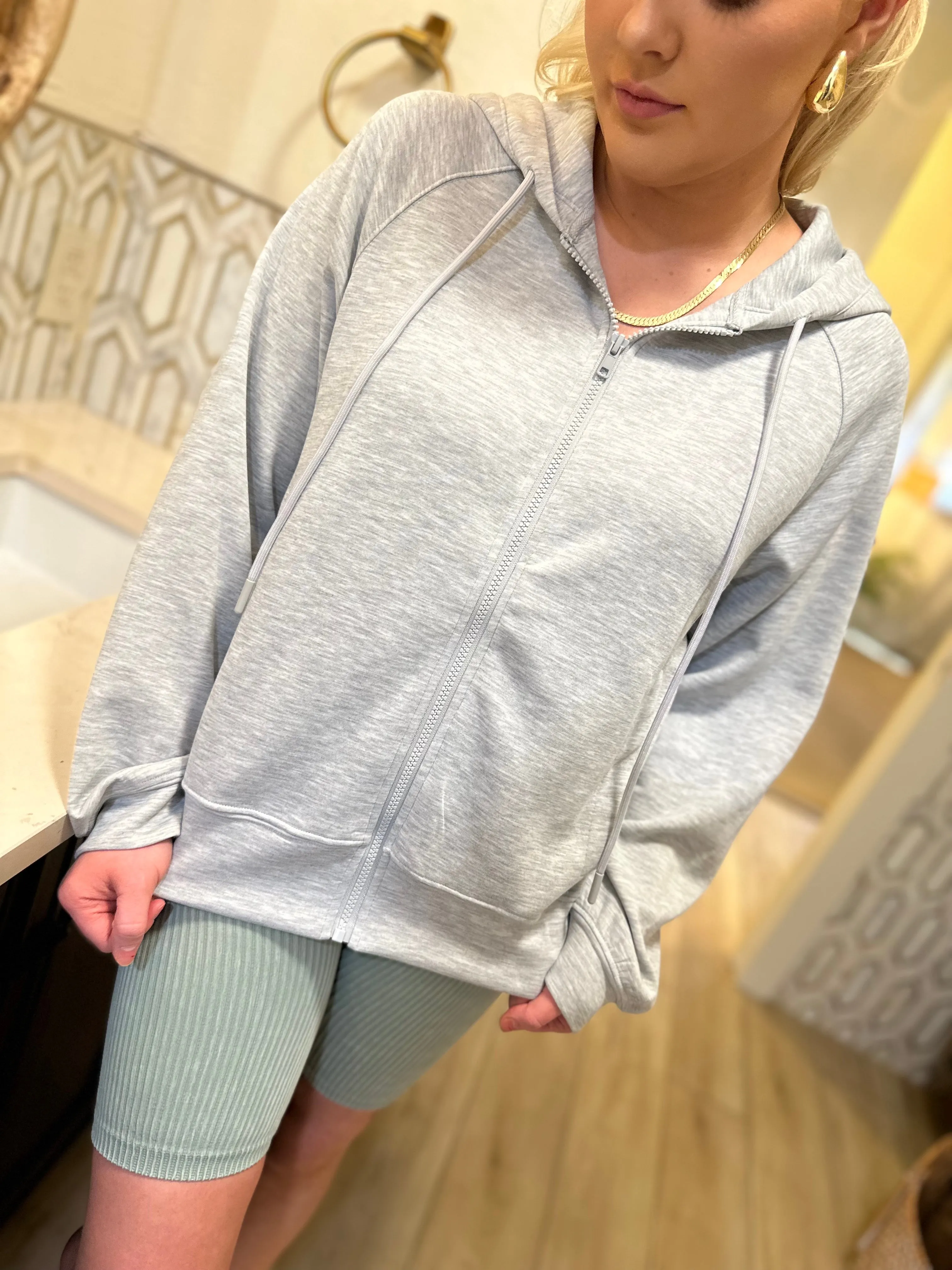 Everyday LU Full Zip Up Grey