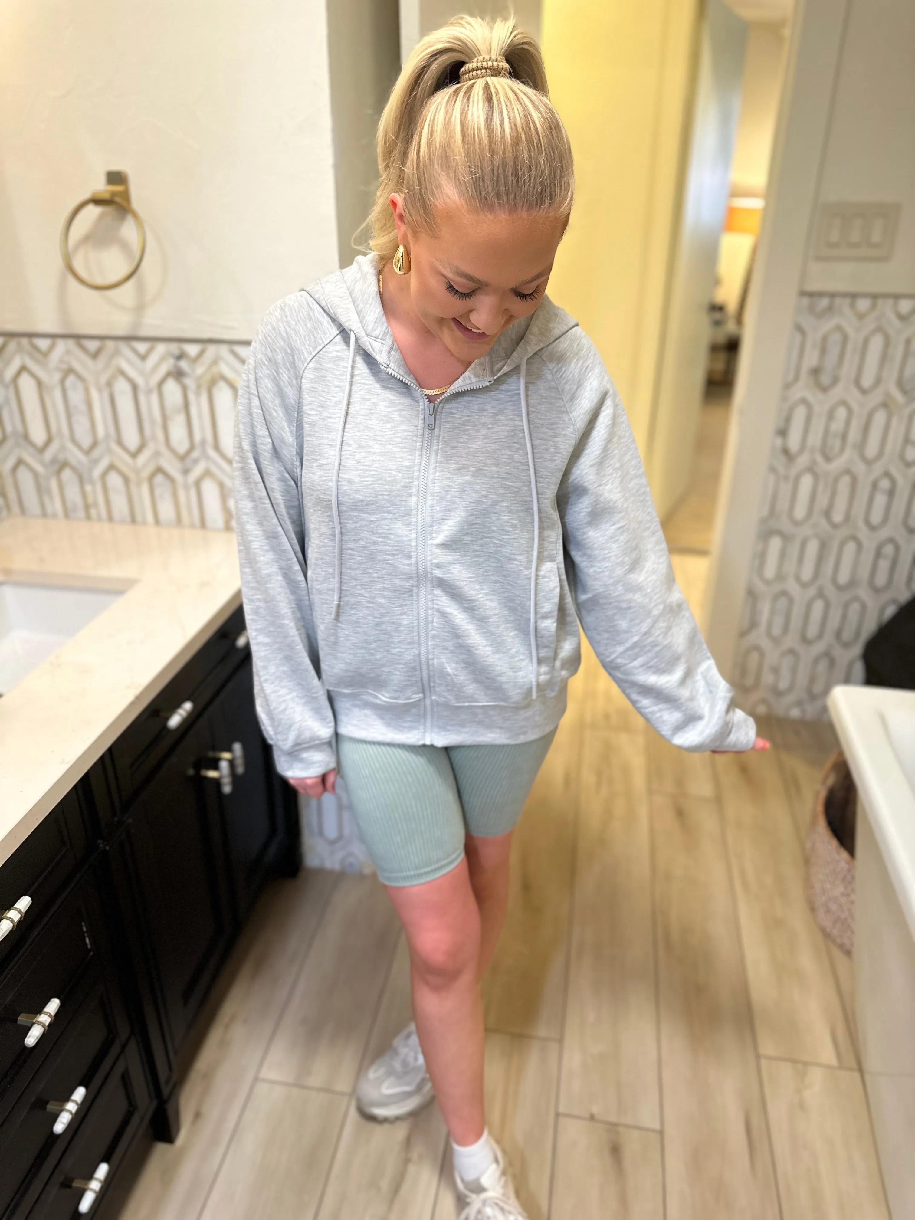Everyday LU Full Zip Up Grey