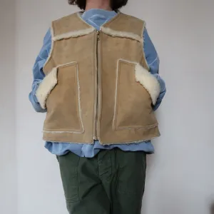 Faux Suede   Shearling Vest