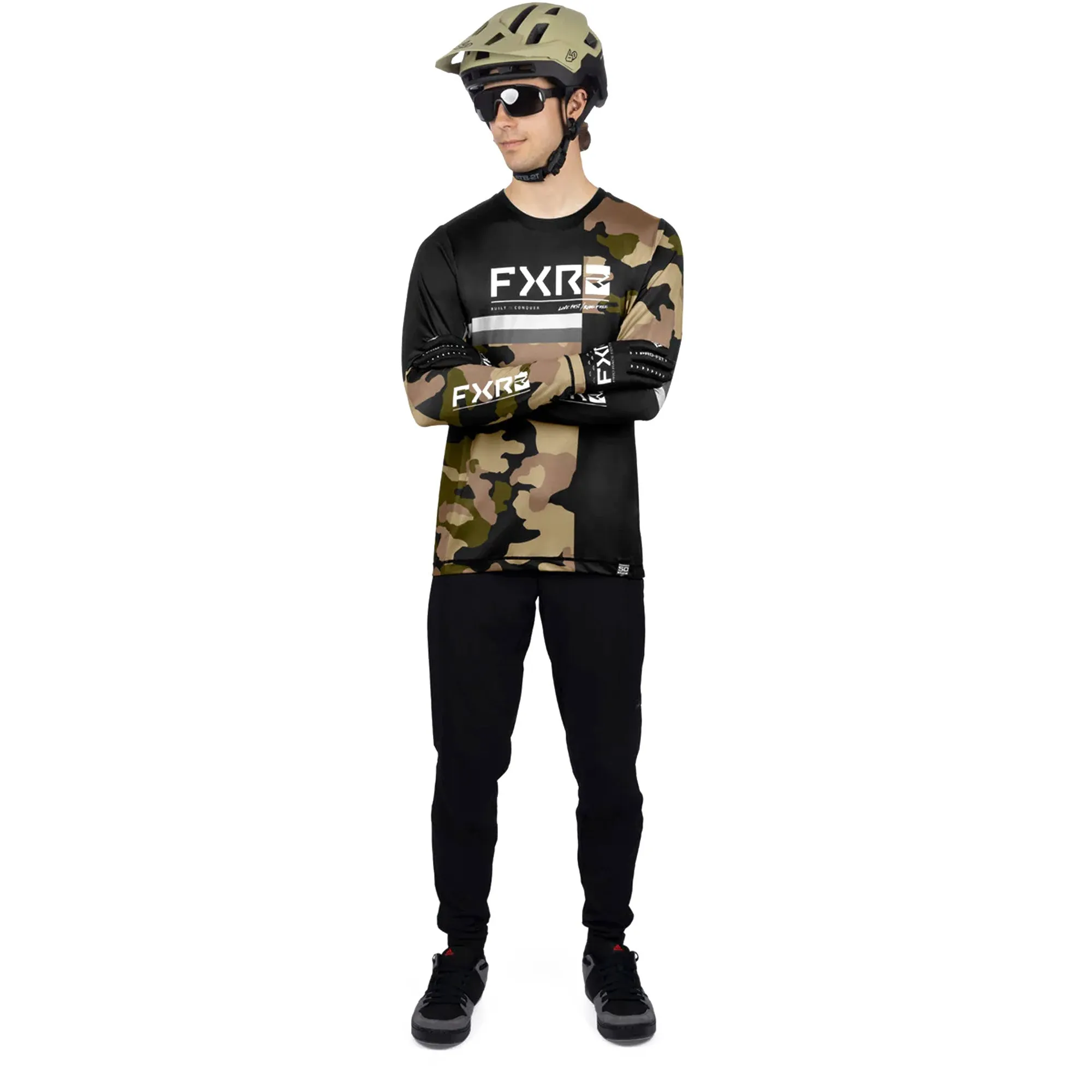 FXR ProFlex UPF Long Sleeve Offroad Jersey Camo/Black