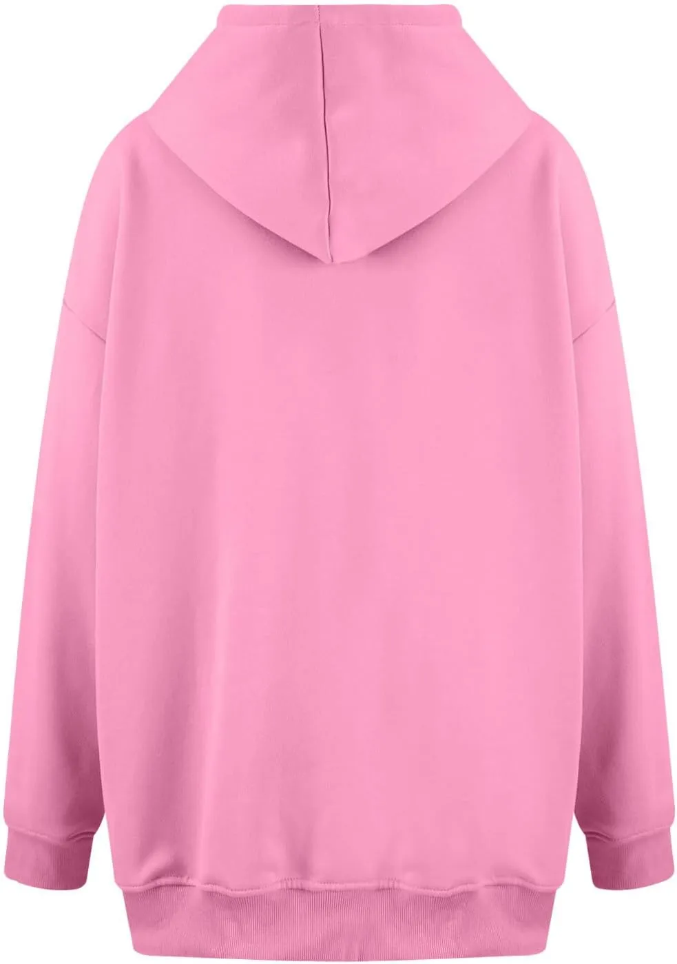 Hoodies for Women Oversized Pink Hoodie 2024 Long Sleeve Fashion Cute Sweatshirts Plus Size Fall Tops Pullover