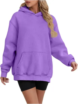 Hoodies for Women Oversized Pink Hoodie 2024 Long Sleeve Fashion Cute Sweatshirts Plus Size Fall Tops Pullover