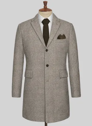 Light Weight Brown Tweed Overcoat