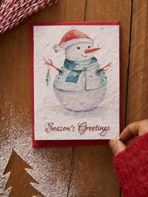 Plantables Snowy is 'ere Greeting Card with Envelope