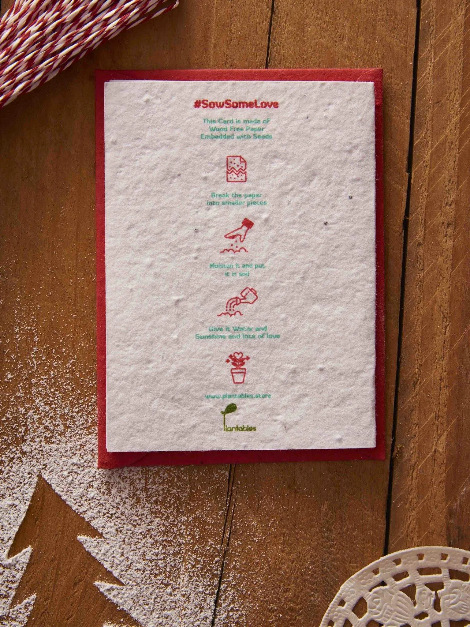 Plantables Snowy is 'ere Greeting Card with Envelope