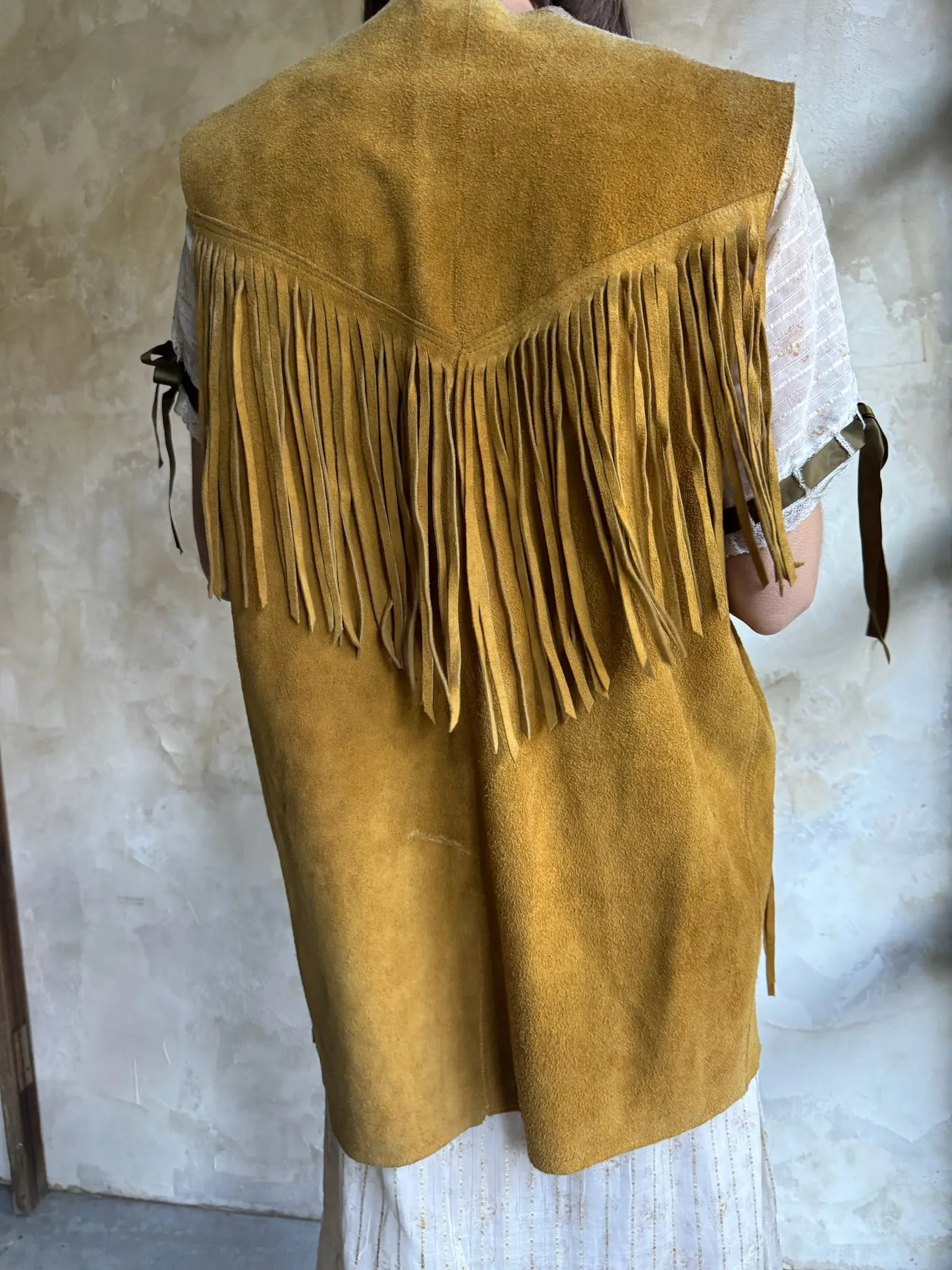 Suede Fringe Vest