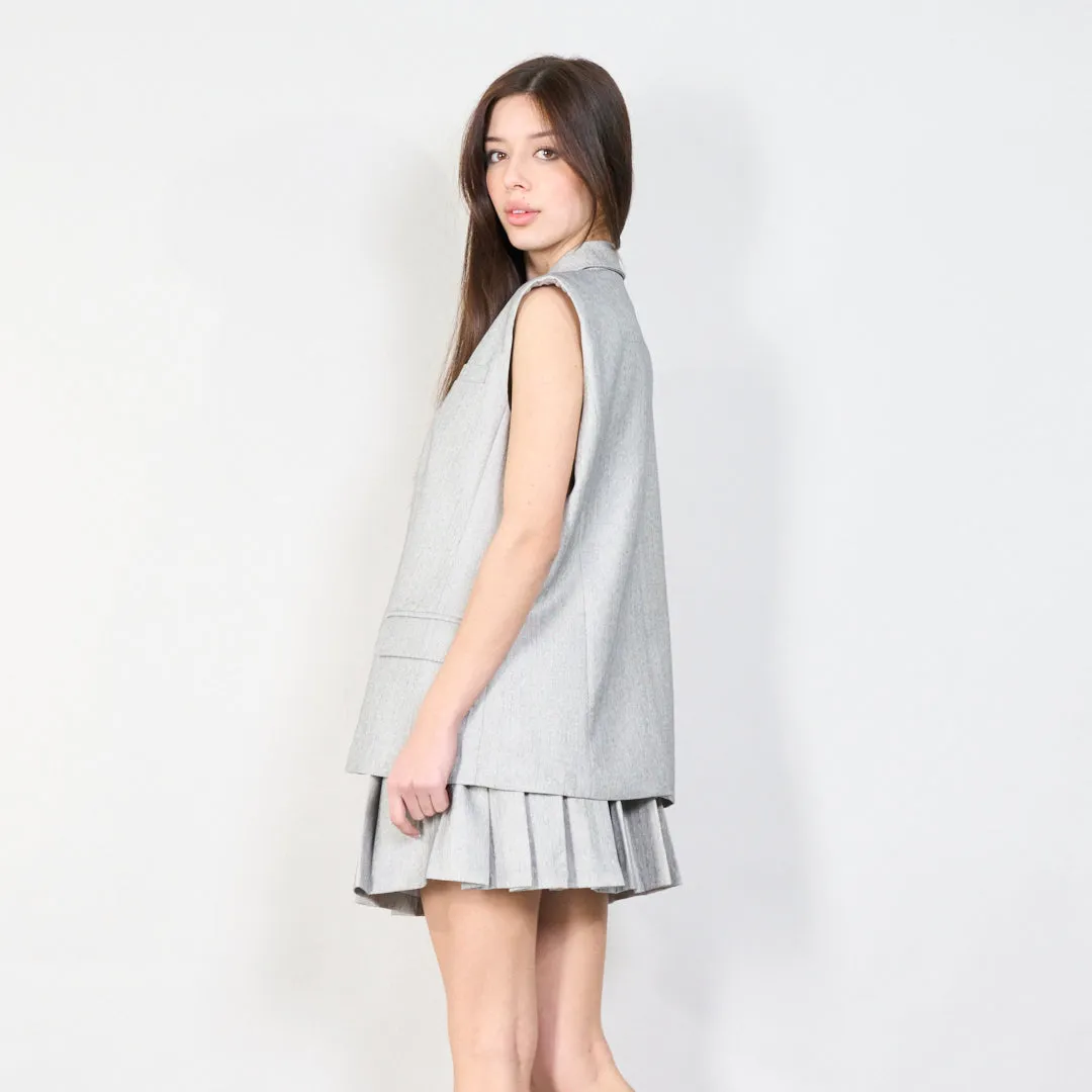 Tailored sleeveless blazer vest wholesale