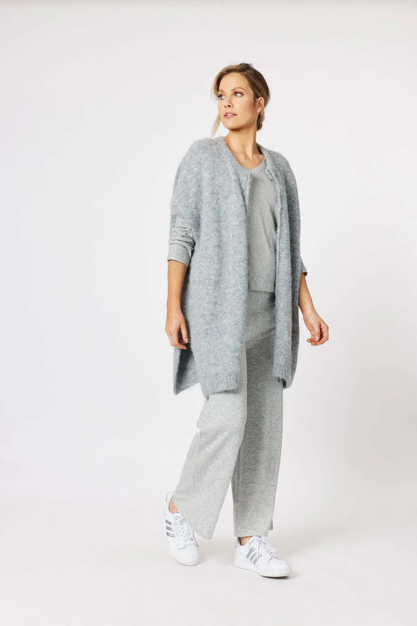 Verona Zip Through Vest Silver Marle