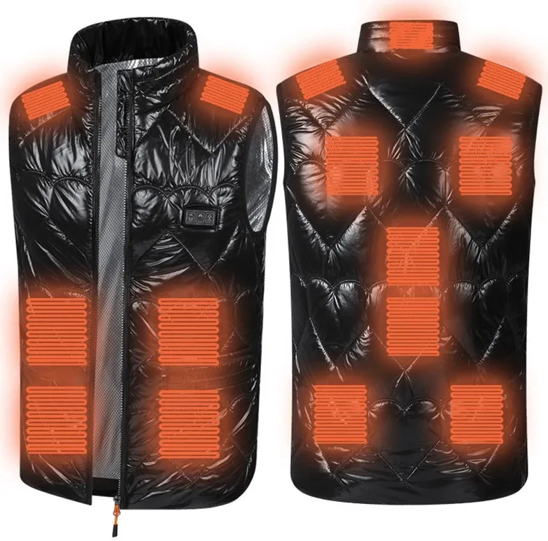 Winter 15 Heated Vest Zones Electric Heated Jackets Usb Heating Vest